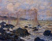 克劳德 莫奈 : Fishing Nets at Pourville